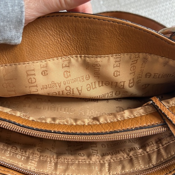 Etienne Aigner Genuine Leather Brown Hobo Bag 👜 - Picture 3 of 8